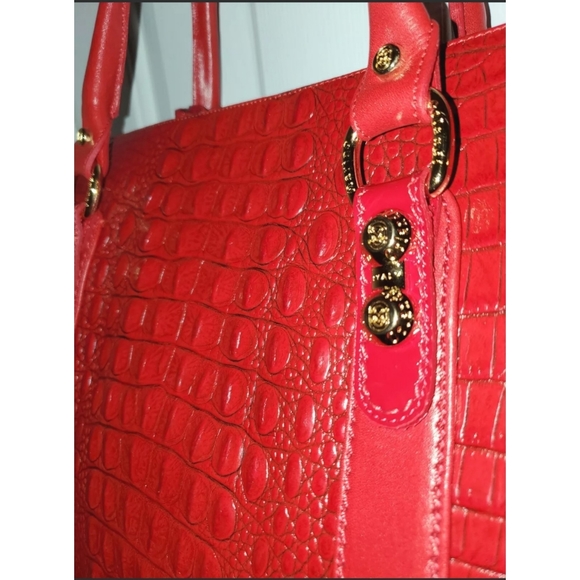 Marino Orlando Red Alligator Croc Handbag … - Picture 4 of 6